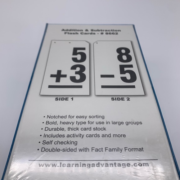 Learning Advantage Addition & Subtraction Complementary Equations Flash Cards - Picture 4 of 9